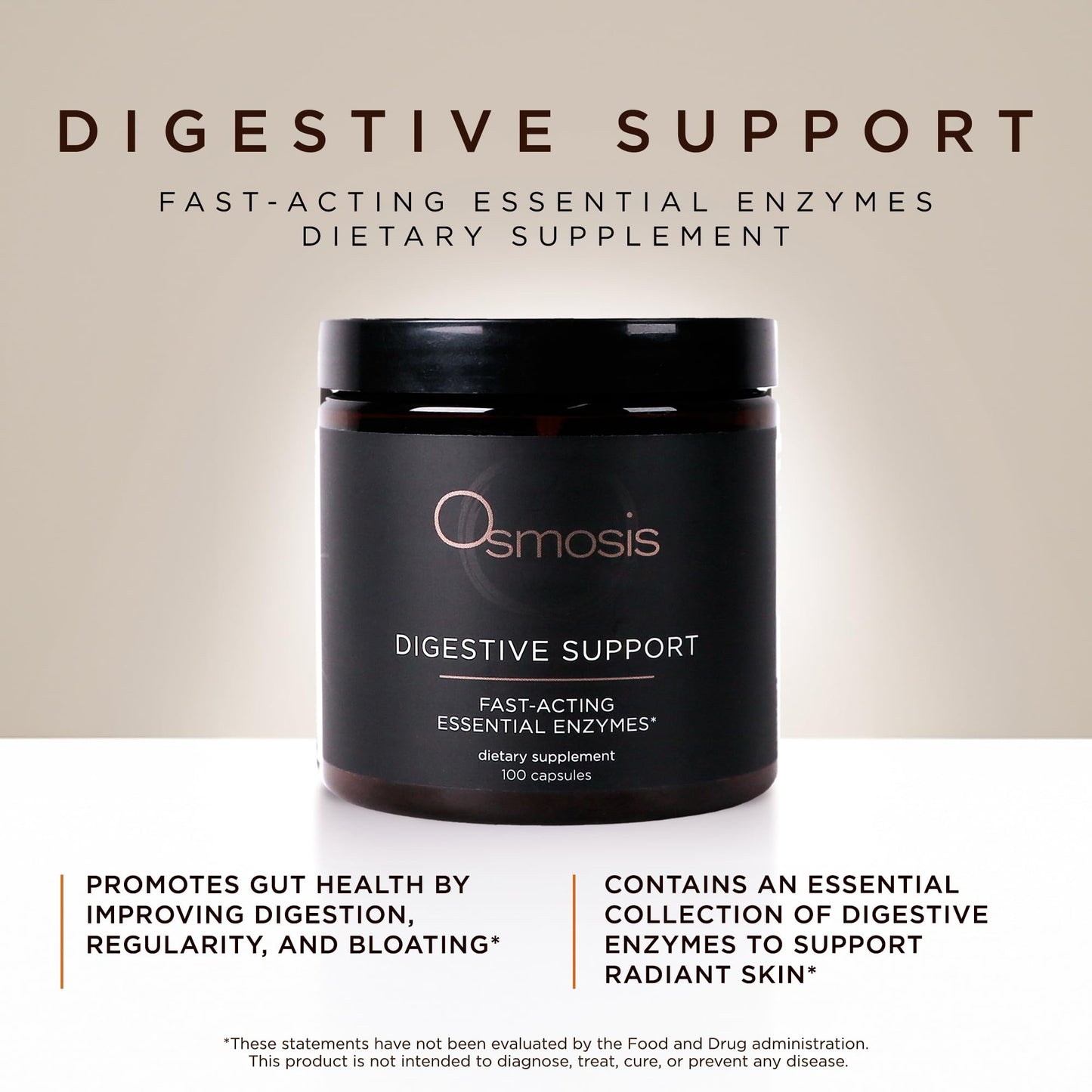OSMOSIS Digestive Support Enzyme Supplement Capsule, 100 Count