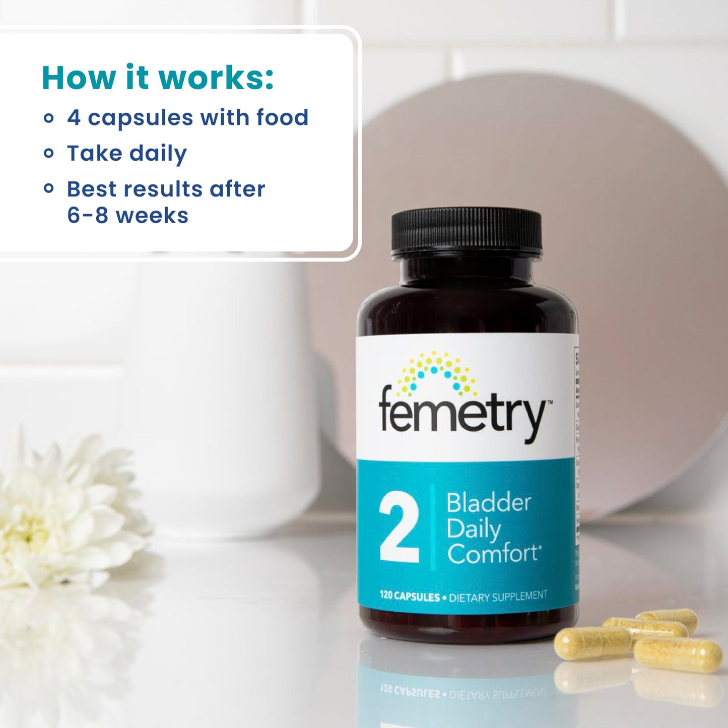 LifeSeasons Femetry Bladder Daily Comfort 120 Capsules