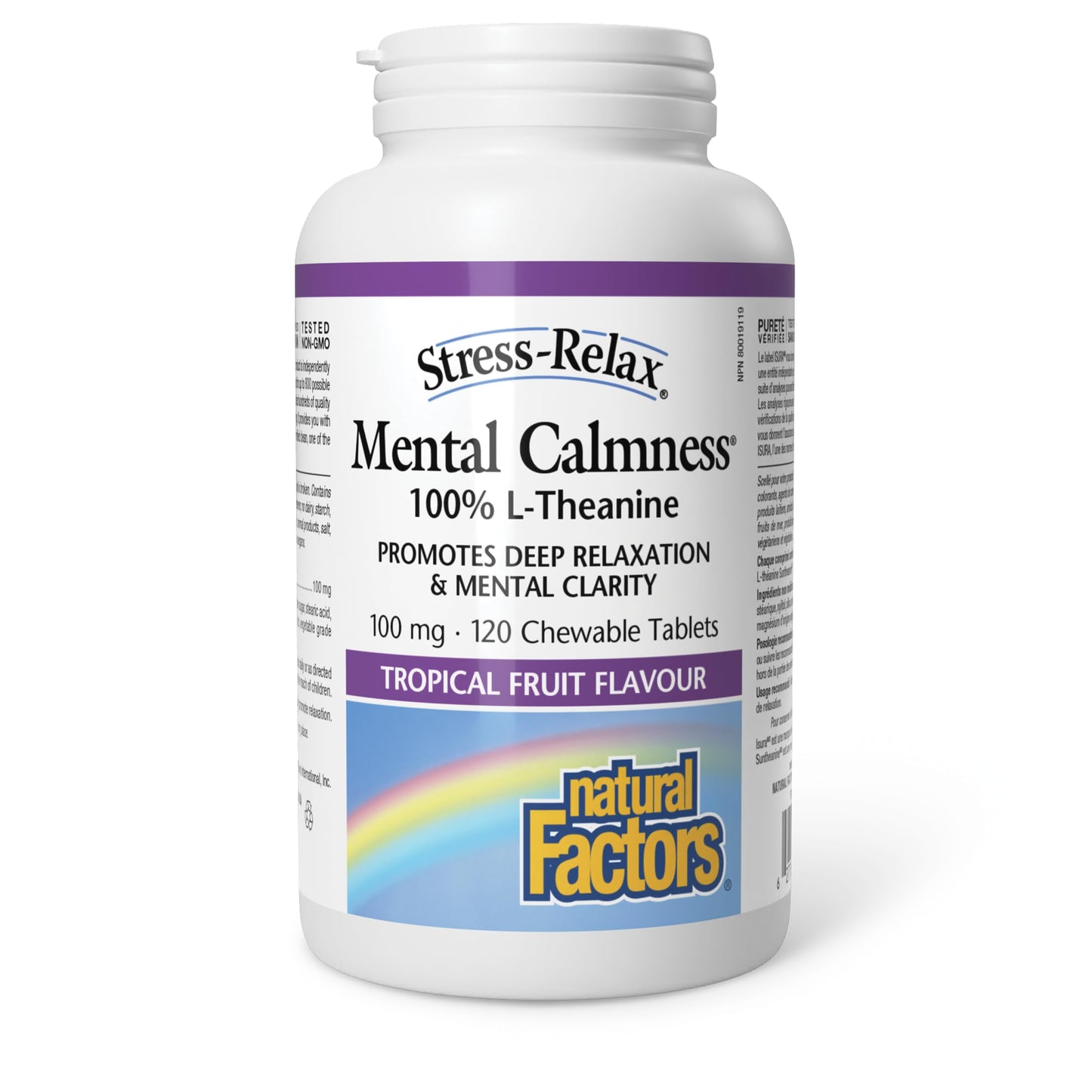 Natural Factors Stress-Relax Suntheanine L-Theanine 100 mg, 120 Tablets