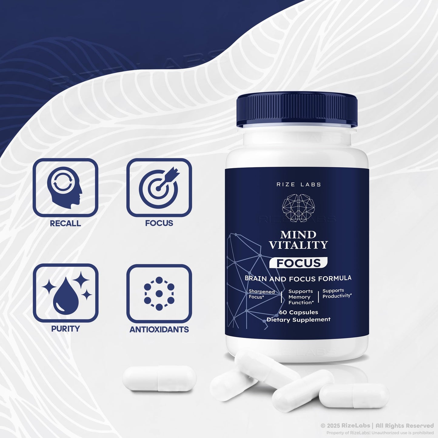 rize labs Mind Vitality Capsule, 60 Capsules