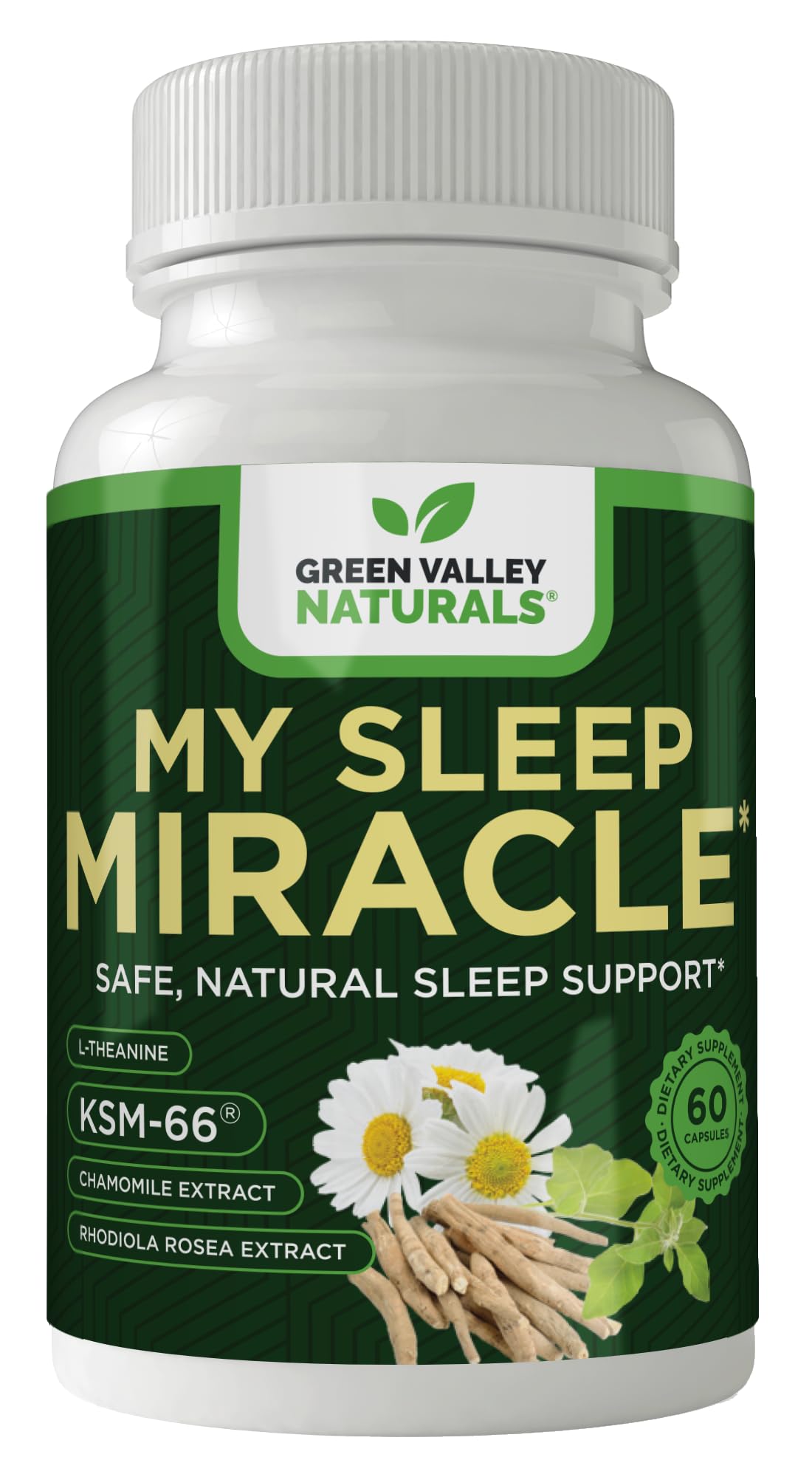 GREEN VALLEY NATURALS My Sleep Miracle Vegan Sleep Support Supplement 60 Capsules
