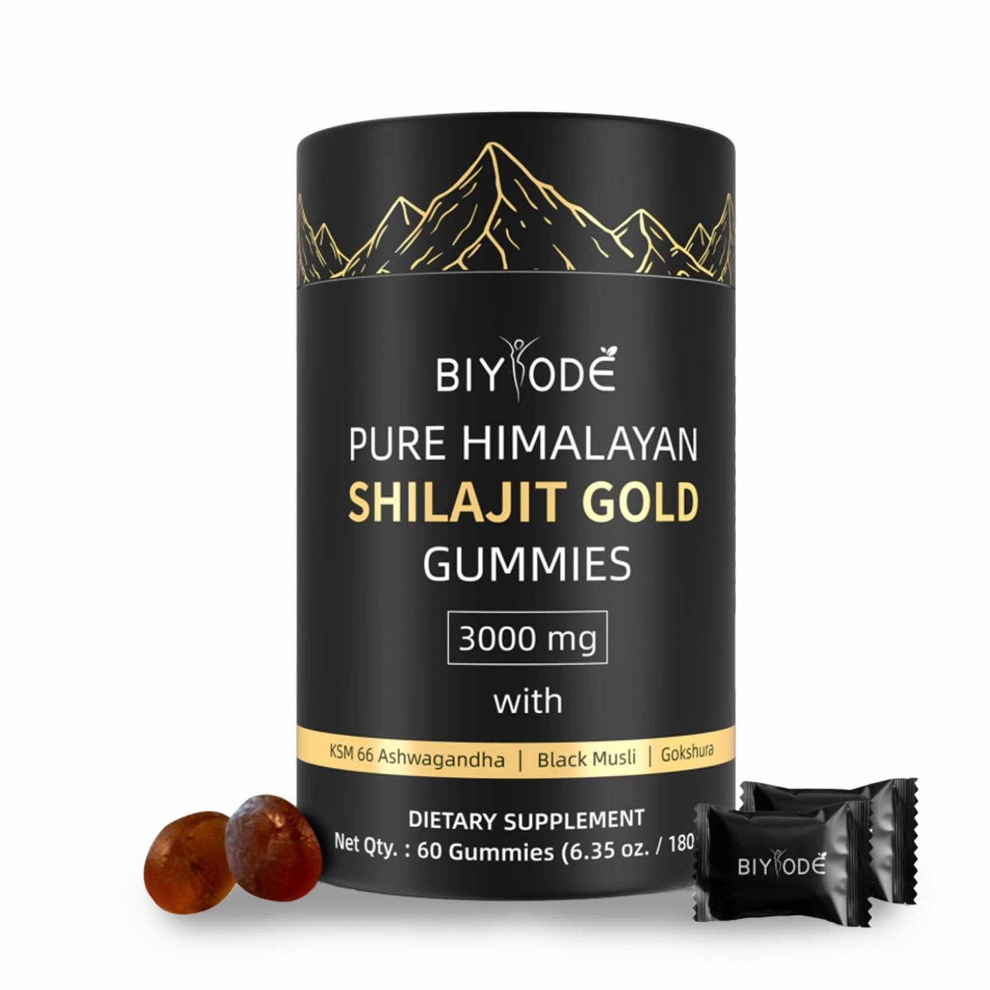 Generic Pure Himalayan Shilajit Gummies with Ashwagandha, 60 Gummies