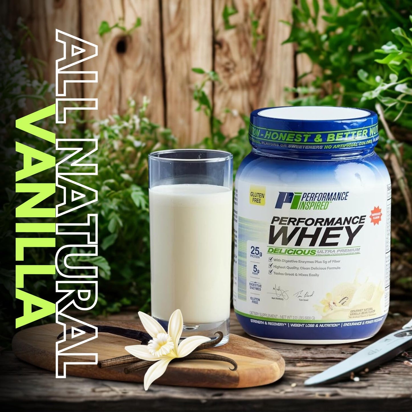 PERFORMANCE INSPIRED Whey Protein Vanilla Bean Powder, 32 Servings