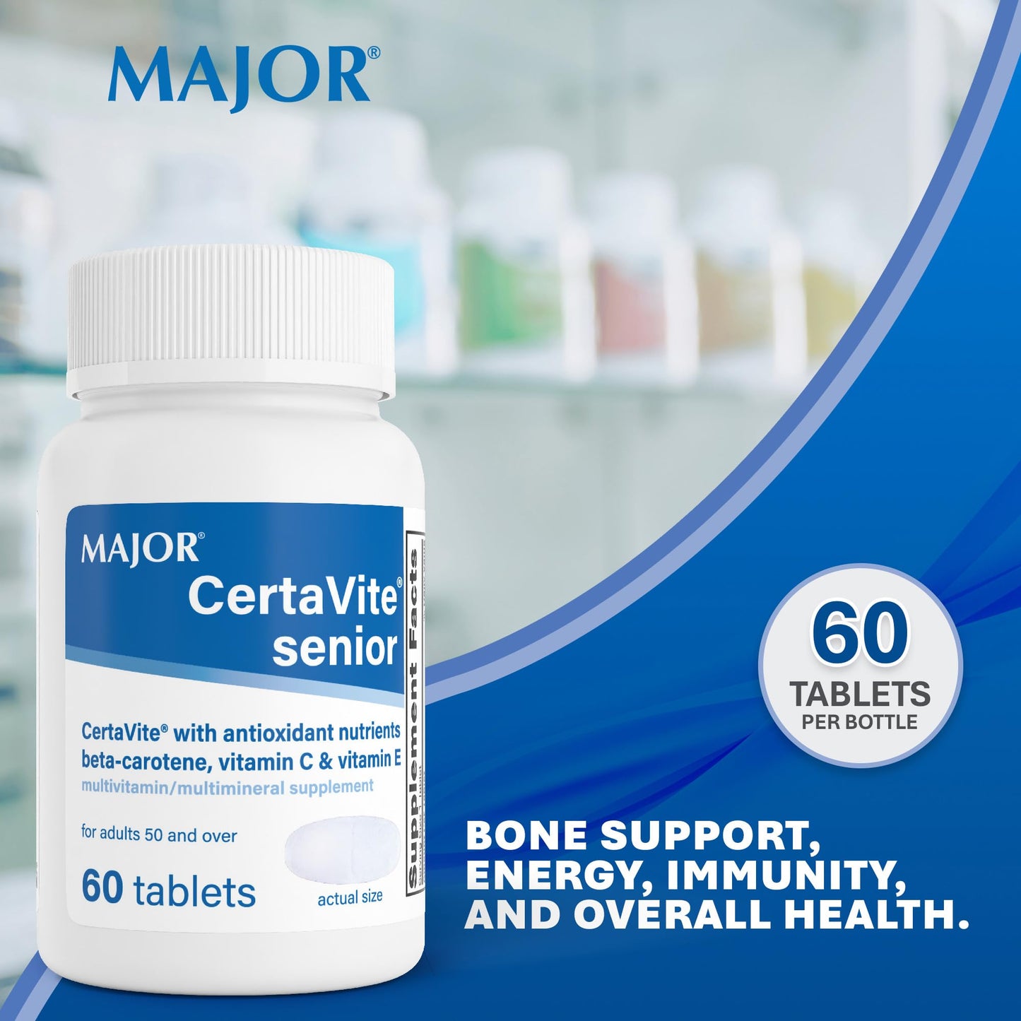 MAJOR CertaVite Senior Multivitamin with Antioxidants Tablet 60 Tablets