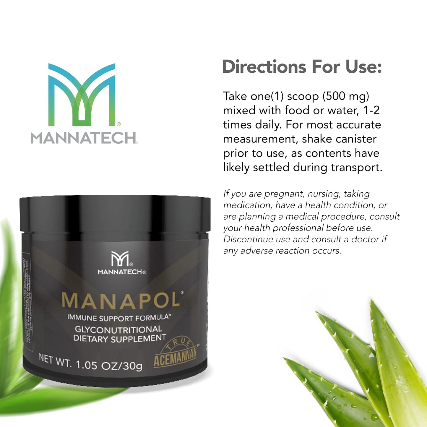 Mannatech Manapol Immune Support Formula Powder 1.05 oz