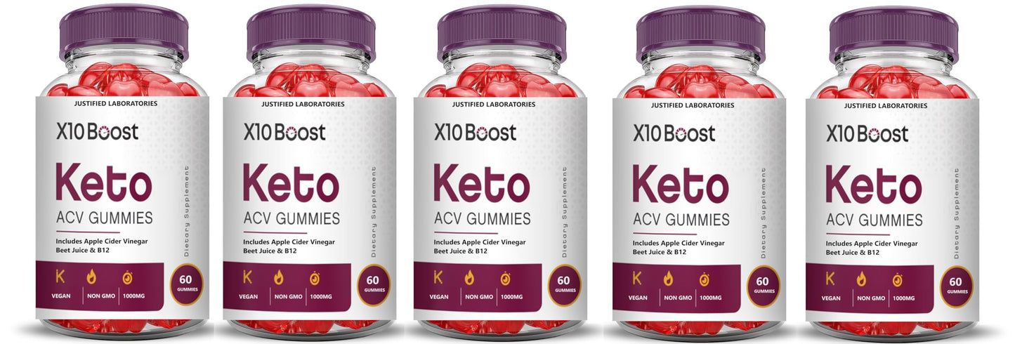 Justified Laboratories X10 Boost Keto ACV Gummies 300 Gummies