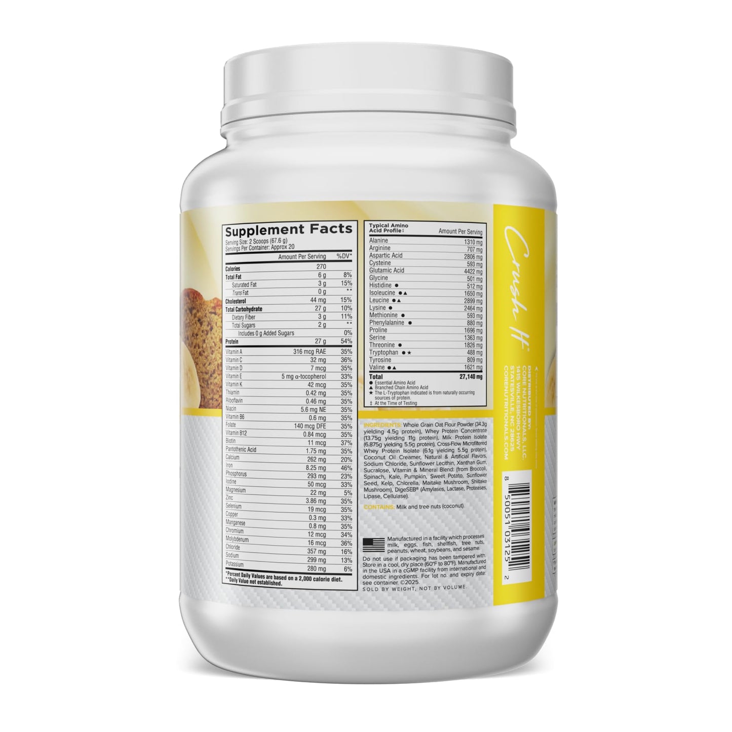 Core Nutritionals MRP Full Spectrum Meal Replacement Protein Powder, 48 Servings