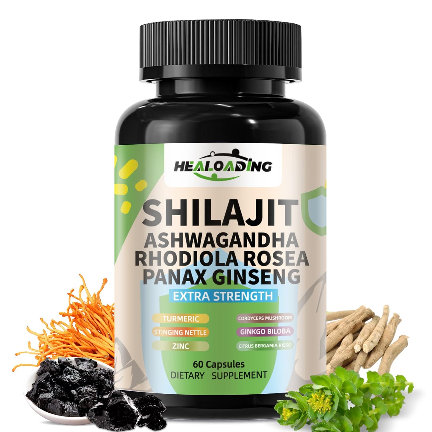HEALOADING Himalayan Shilajit Capsules, 60 Count