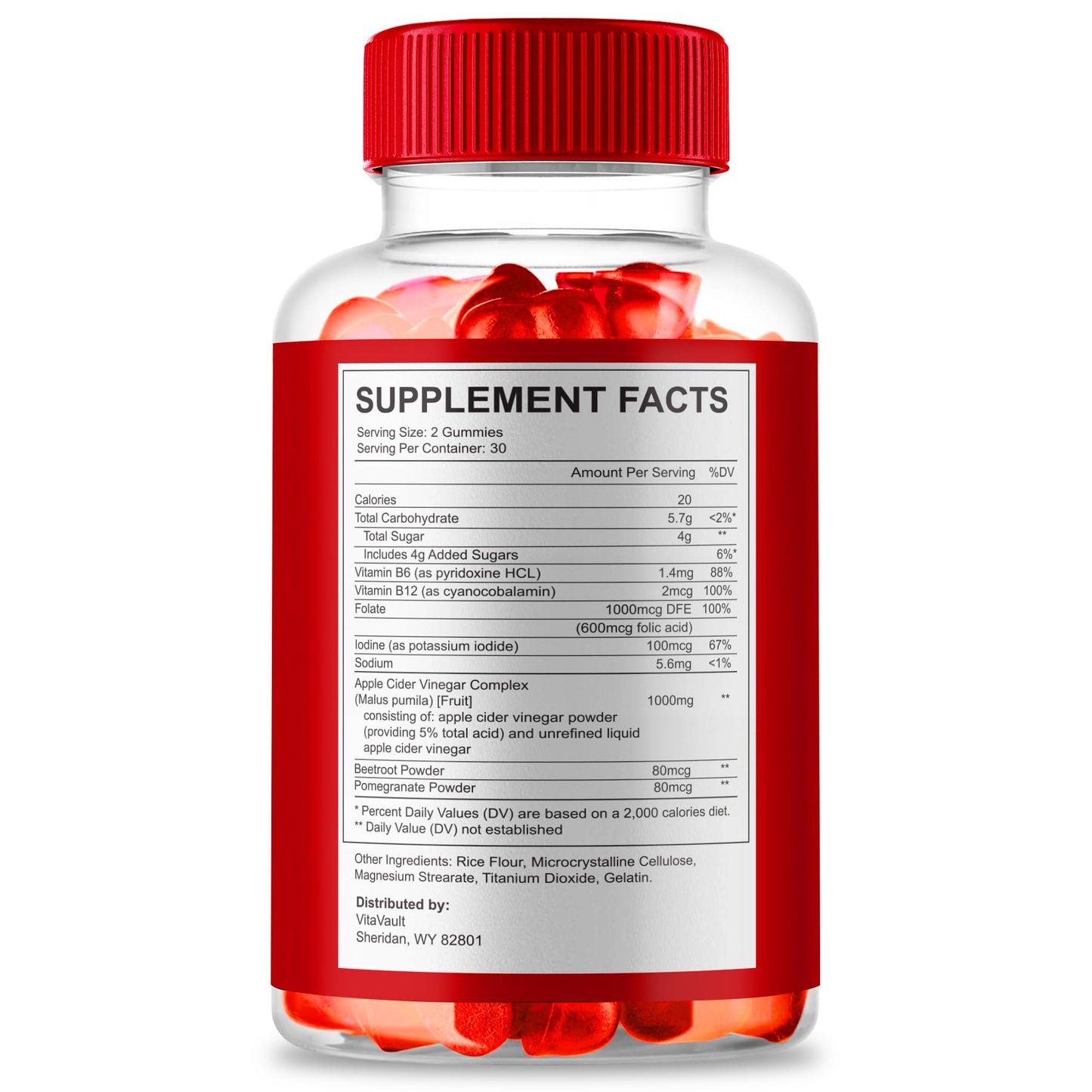 Vitavault Fitfive Keto ACV Gummies 180 Gummies