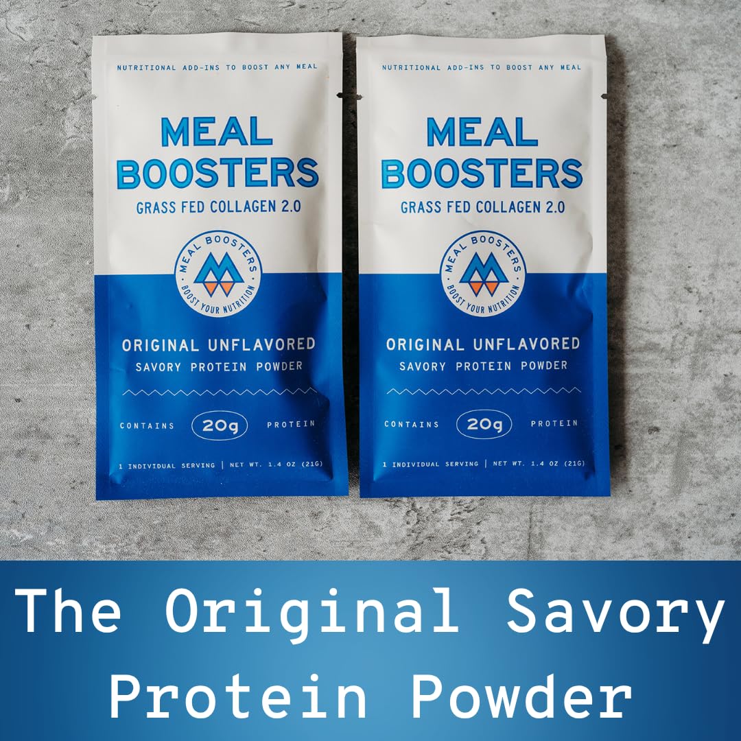 Meal Boosters Unflavored Collagen Protein Powder, 6 Individual Servings