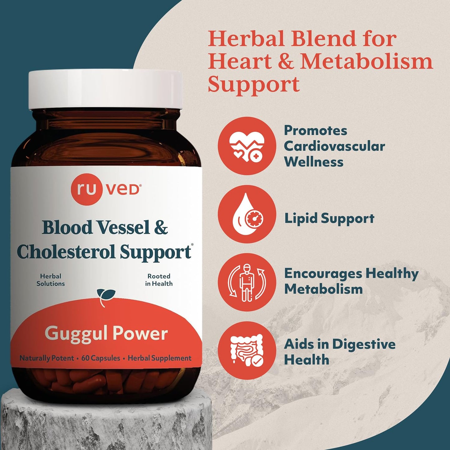 R-U VED Guggul Power Capsule, 60 Count
