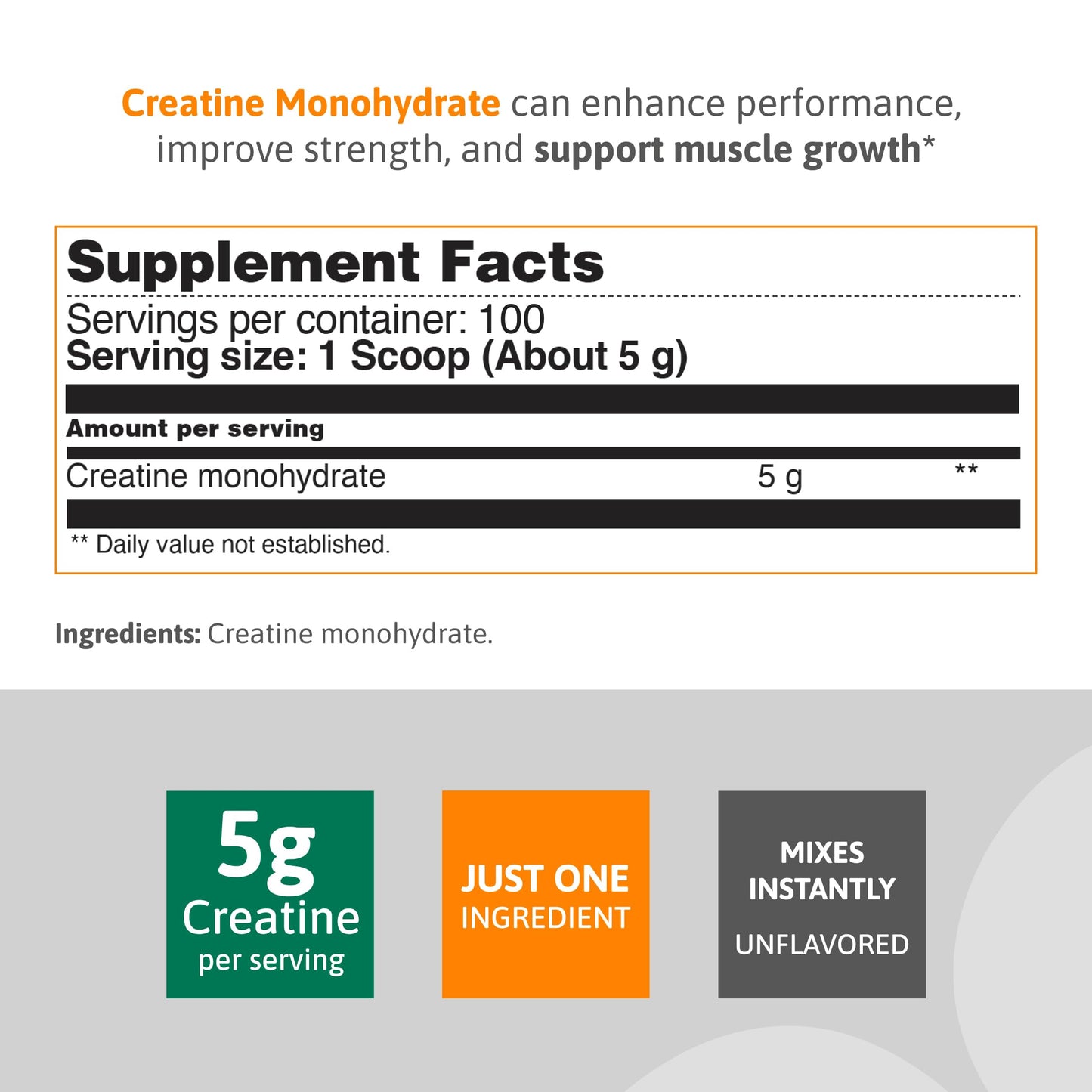 HEALTHY SPORTS Creatine Monohydrate Powder 17.64 oz