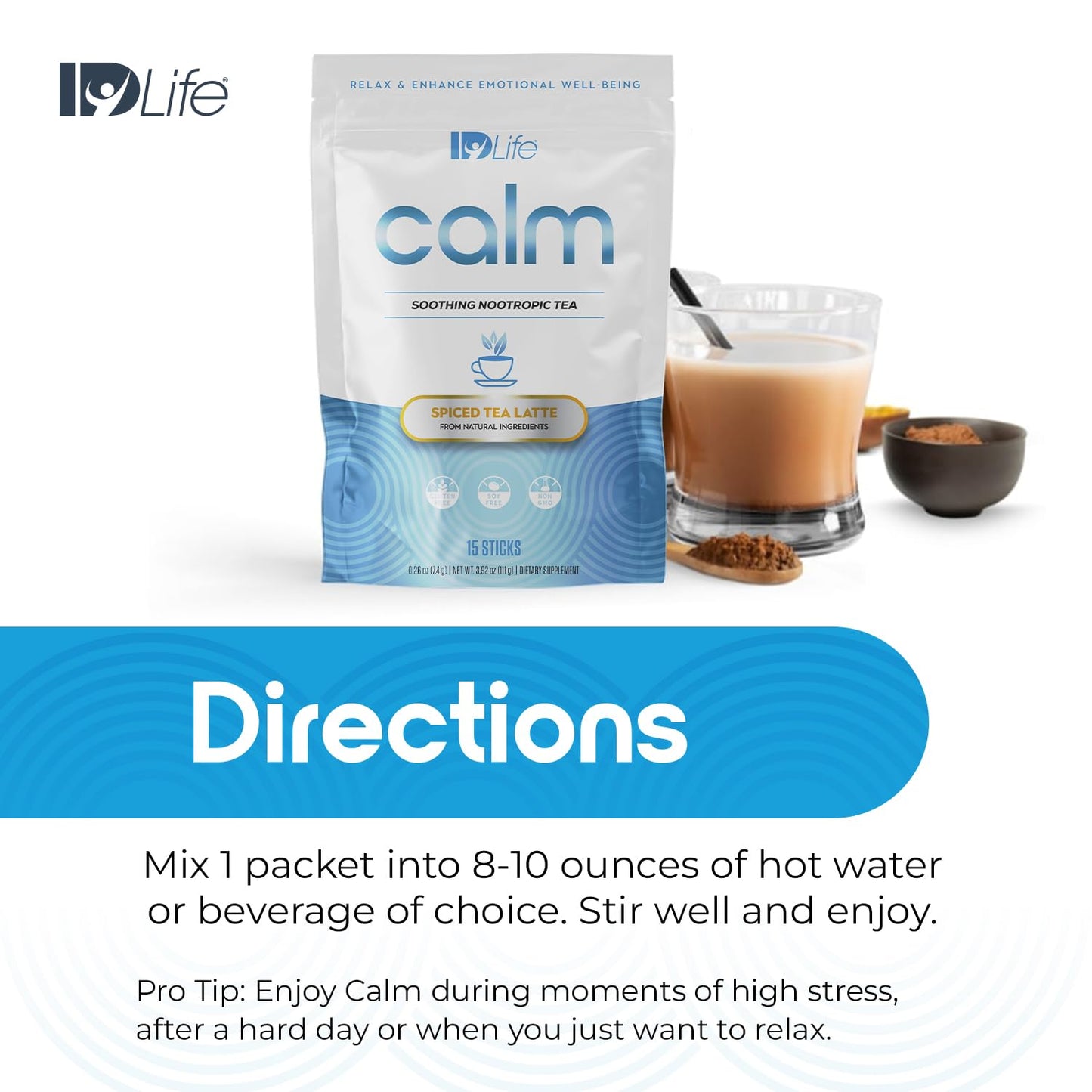 IDLife Calm Cognitive Support Powder with Adaptogenic Blend 3.92