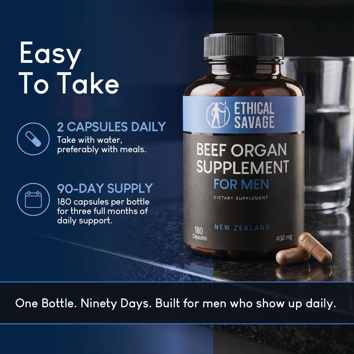 Optimal Carnivore Beef Organ Supplement Capsule 180 Capsules