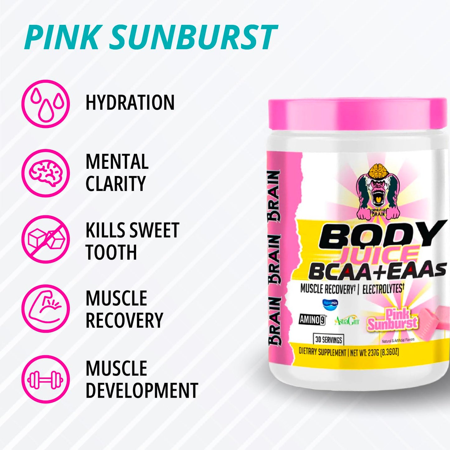 Gene in Us Brain Body Juice BCAAs and EAAs Powder 1