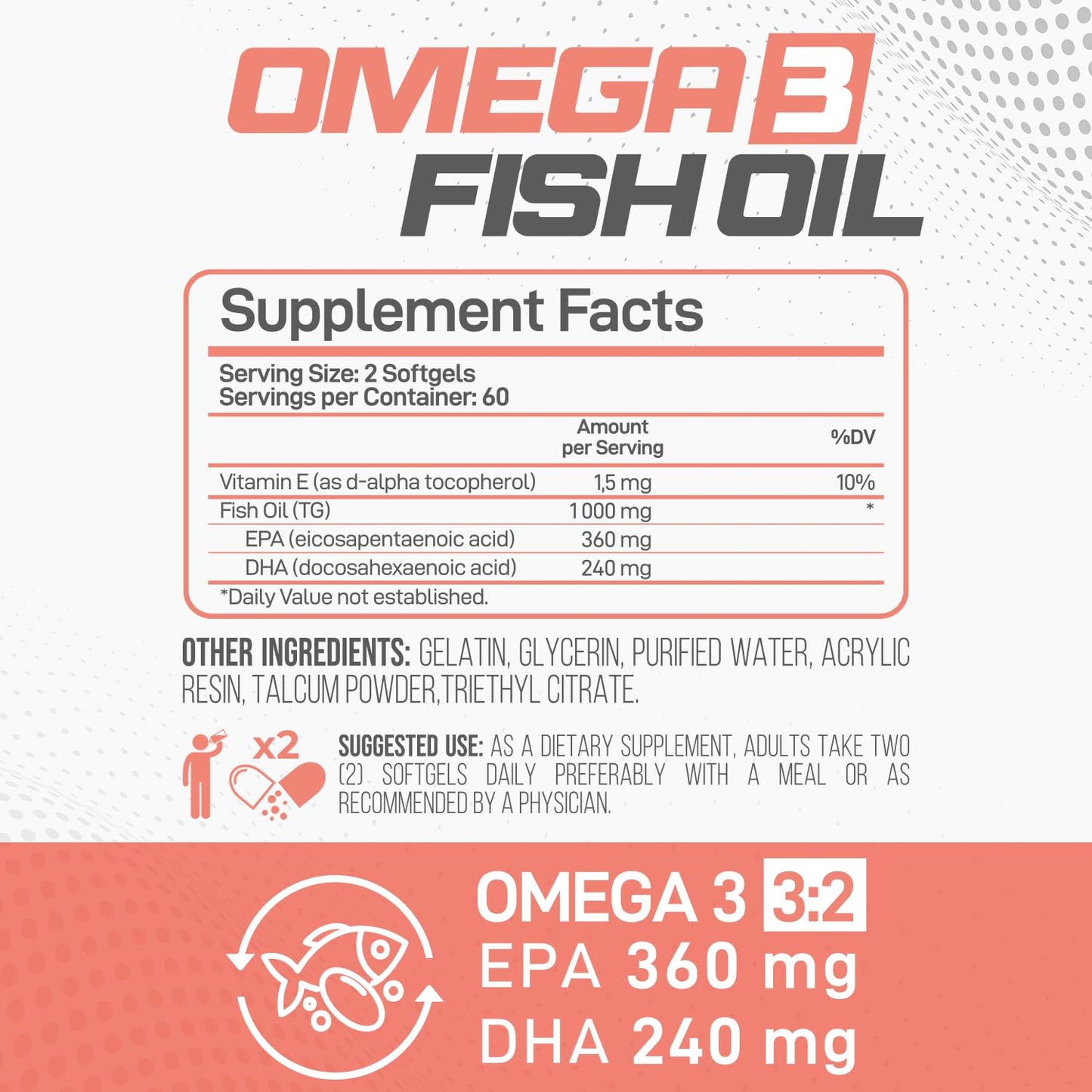 Forzagen Omega 3 Fish Oil Supplement Tablet, 1 Count