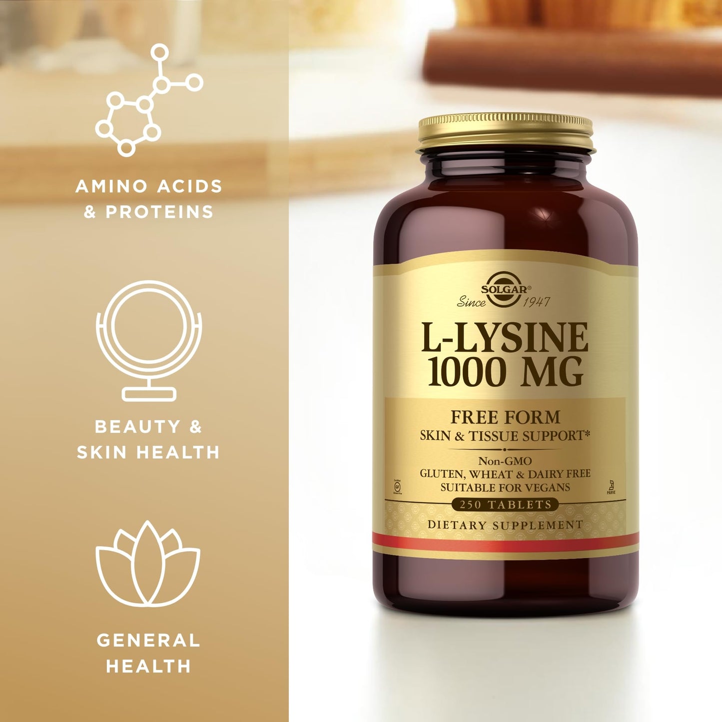 Solgar L-Lysine 1000 mg Tablet - 250 Tablets