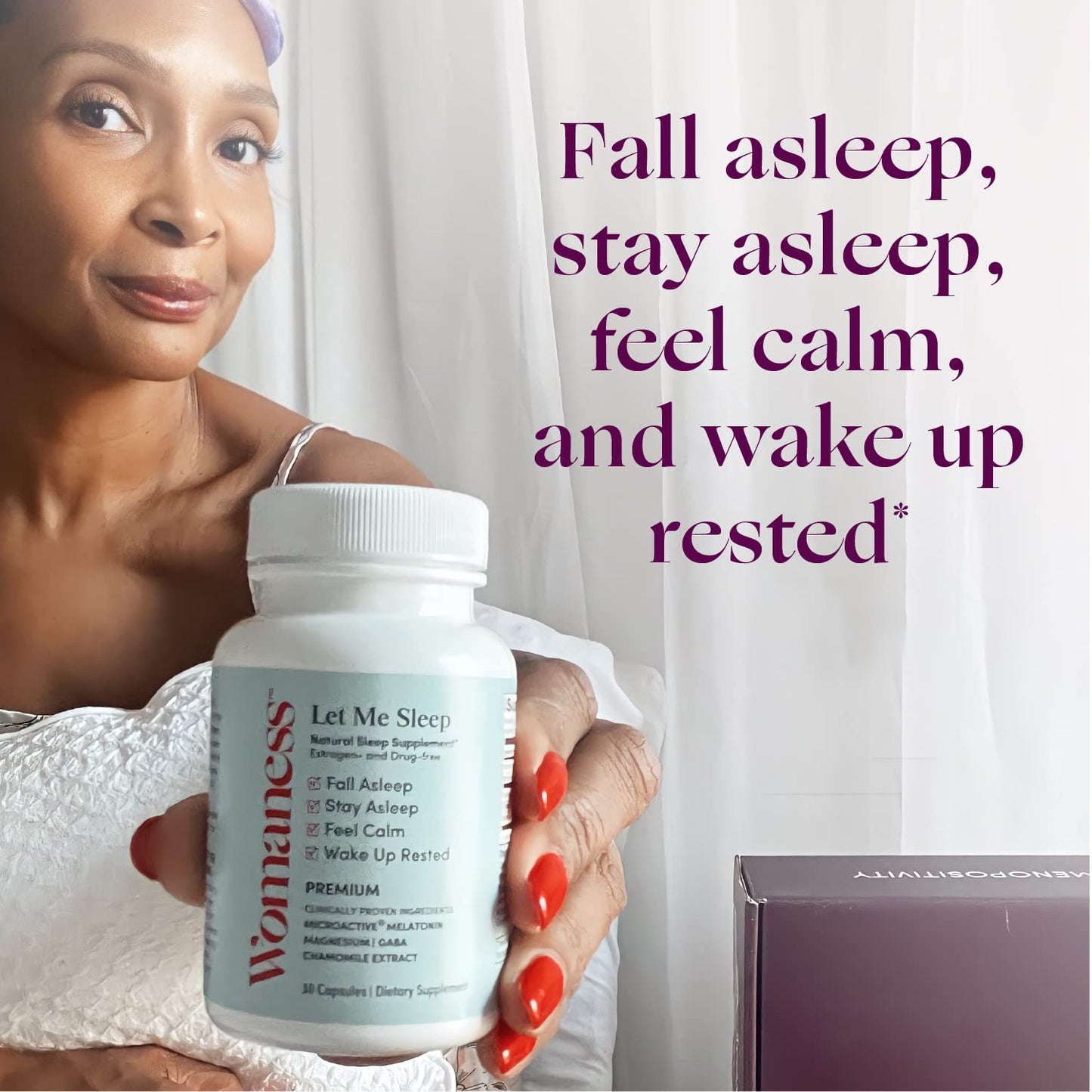 Womaness Let Me Sleep Sleep Aid for Adults 30 Capsules