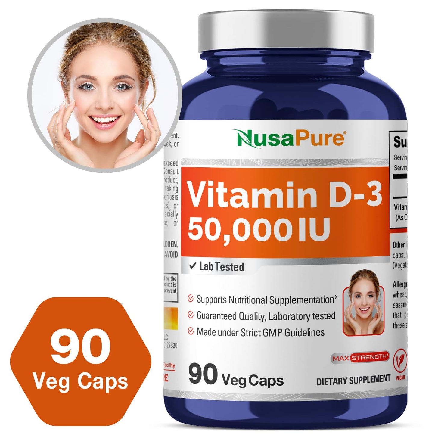 NusaPure Vitamin D3 Capsule 90 Capsules