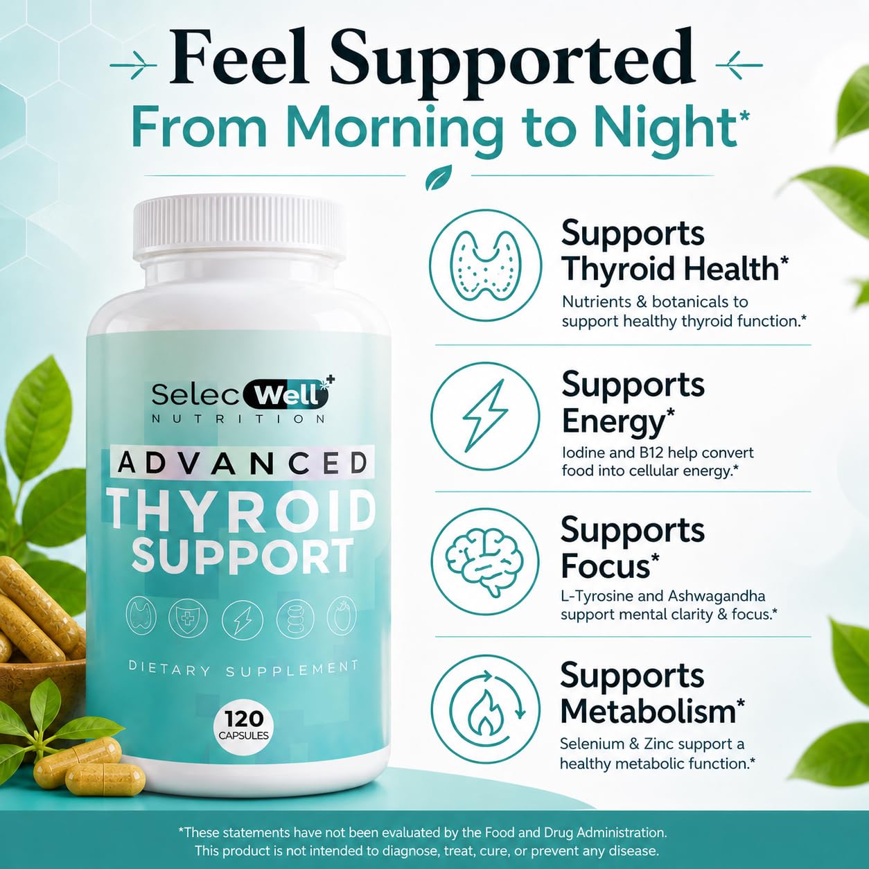SelecWell Advanced Thyroid Support Capsule 120 Count