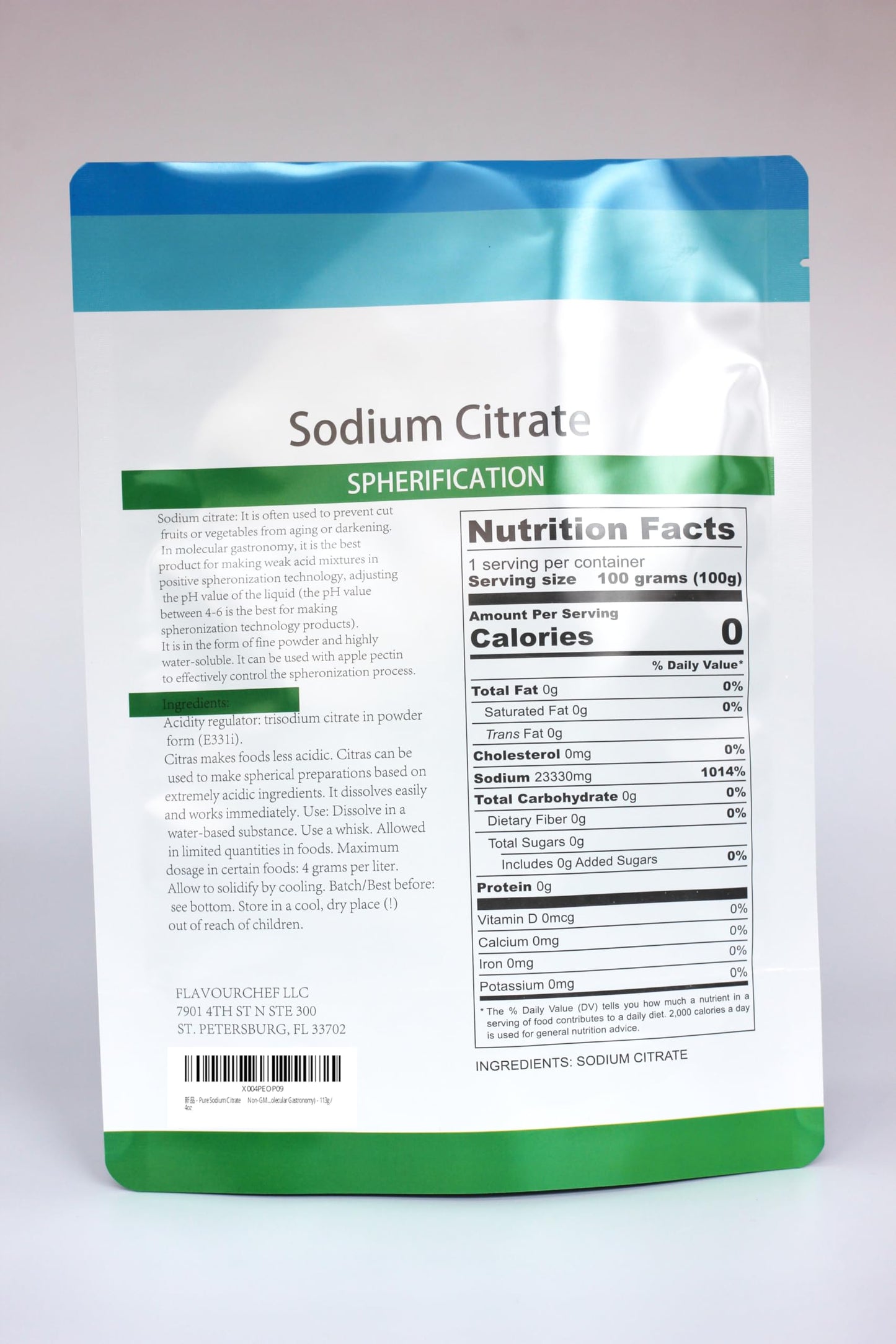 LEIMENGCHEF Pure Sodium Citrate Powder 8 oz