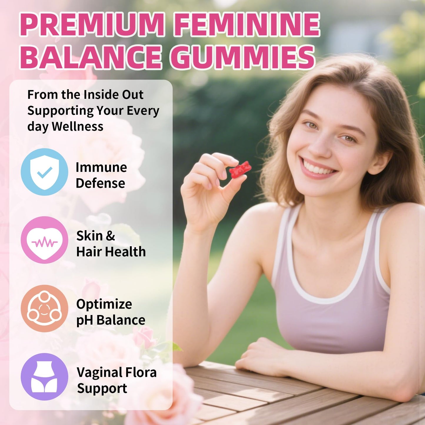 YUULAI Premium Feminine Balance Gummies 120 Count