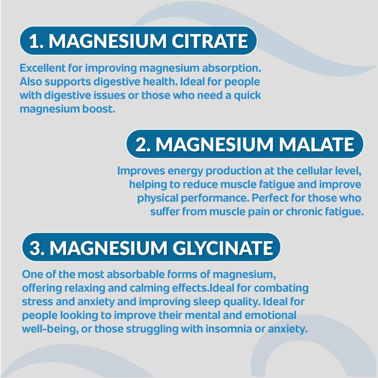 Flowing Health Triple Magnesium Complex 470 mg Elemental Magnesium (Glycinate + Malate + Citrate), Capsule, 60 Count