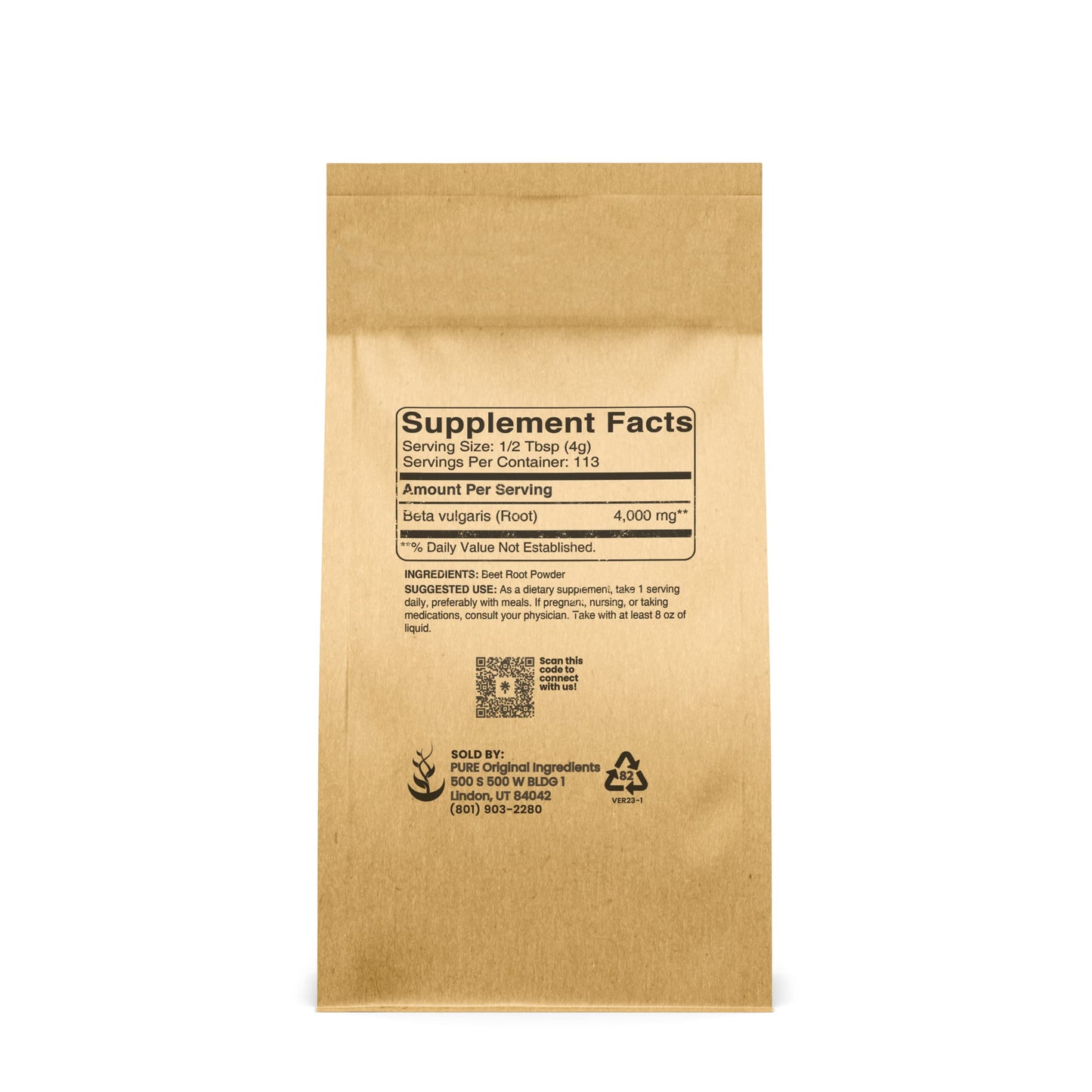 PURE ORIGINAL INGREDIENTS Beet Root, Spirulina, & Chlorella Bundle Powder 3 Pack