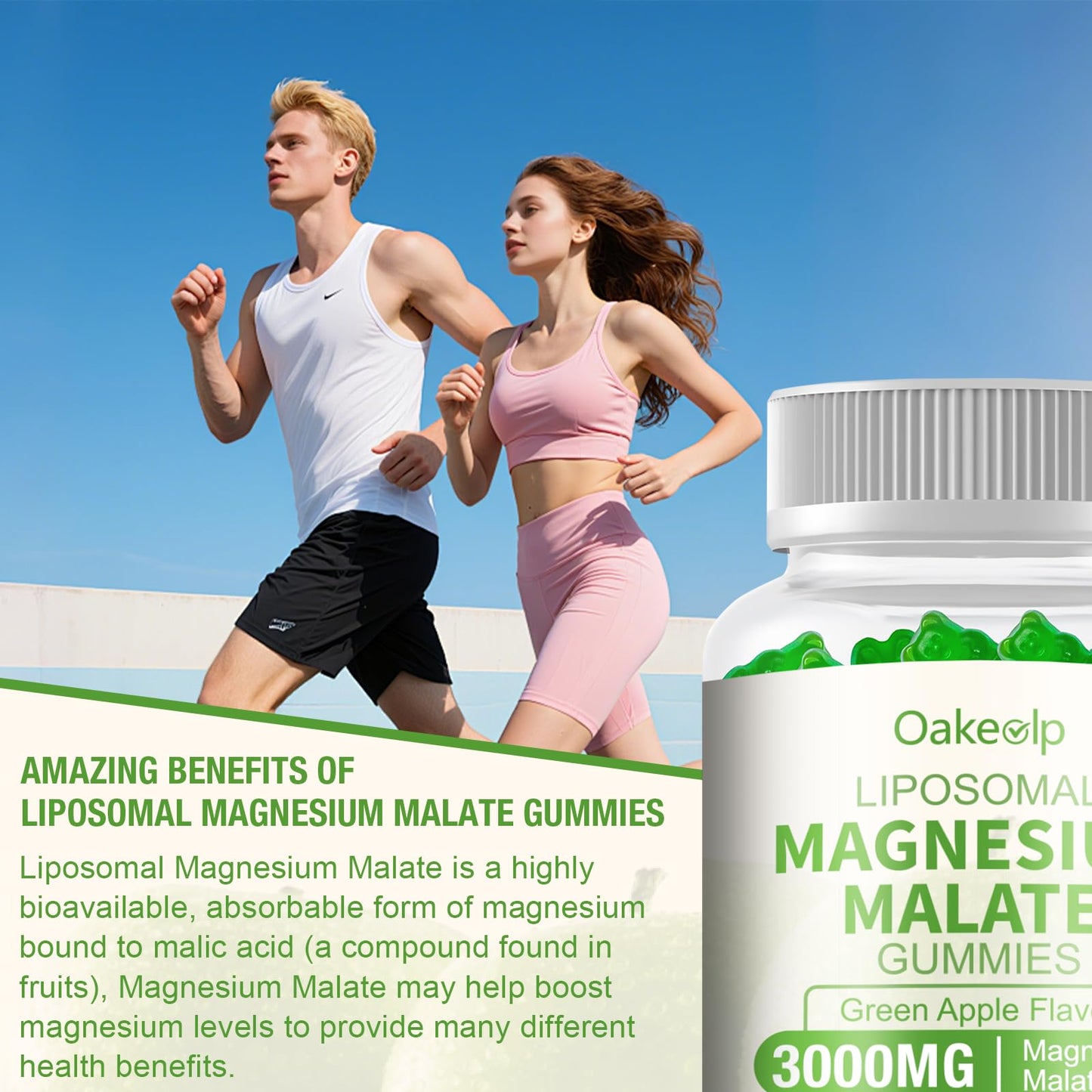 Oakevlp Liposomal Magnesium Malate Gummies, 120 Count