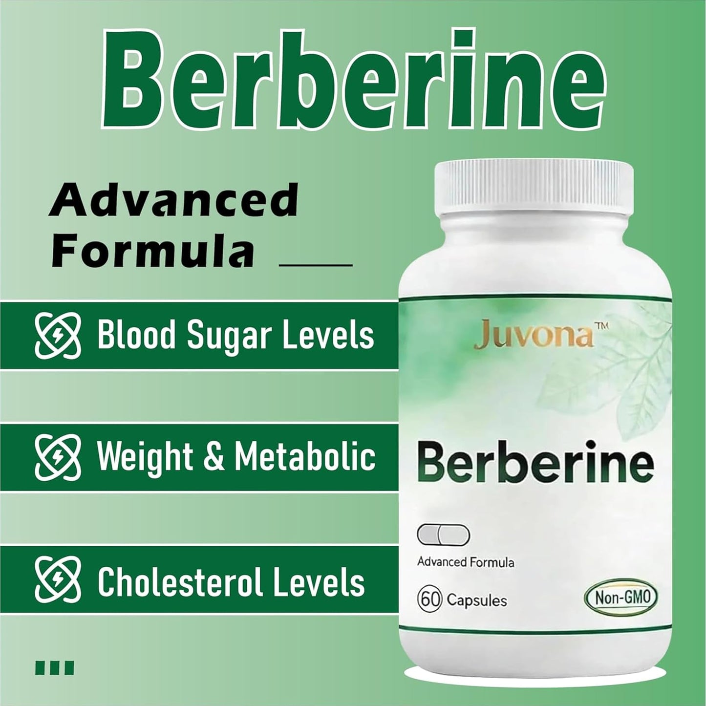 UNIKEM Juvona Berberine Advanced Formula Capsules 60 Count