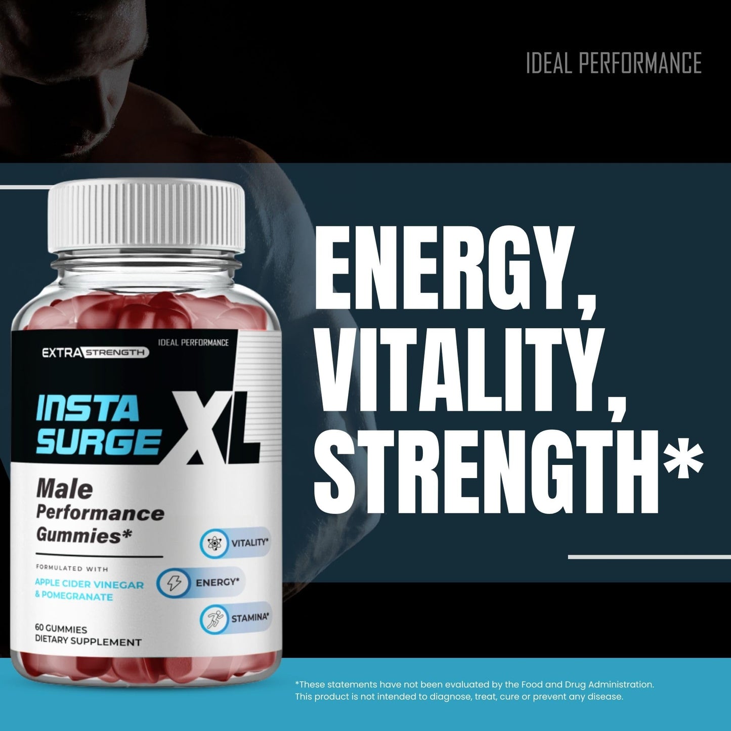 IDEAL PERFORMANCE Insta Surge XL Gummies, 120 Gummies