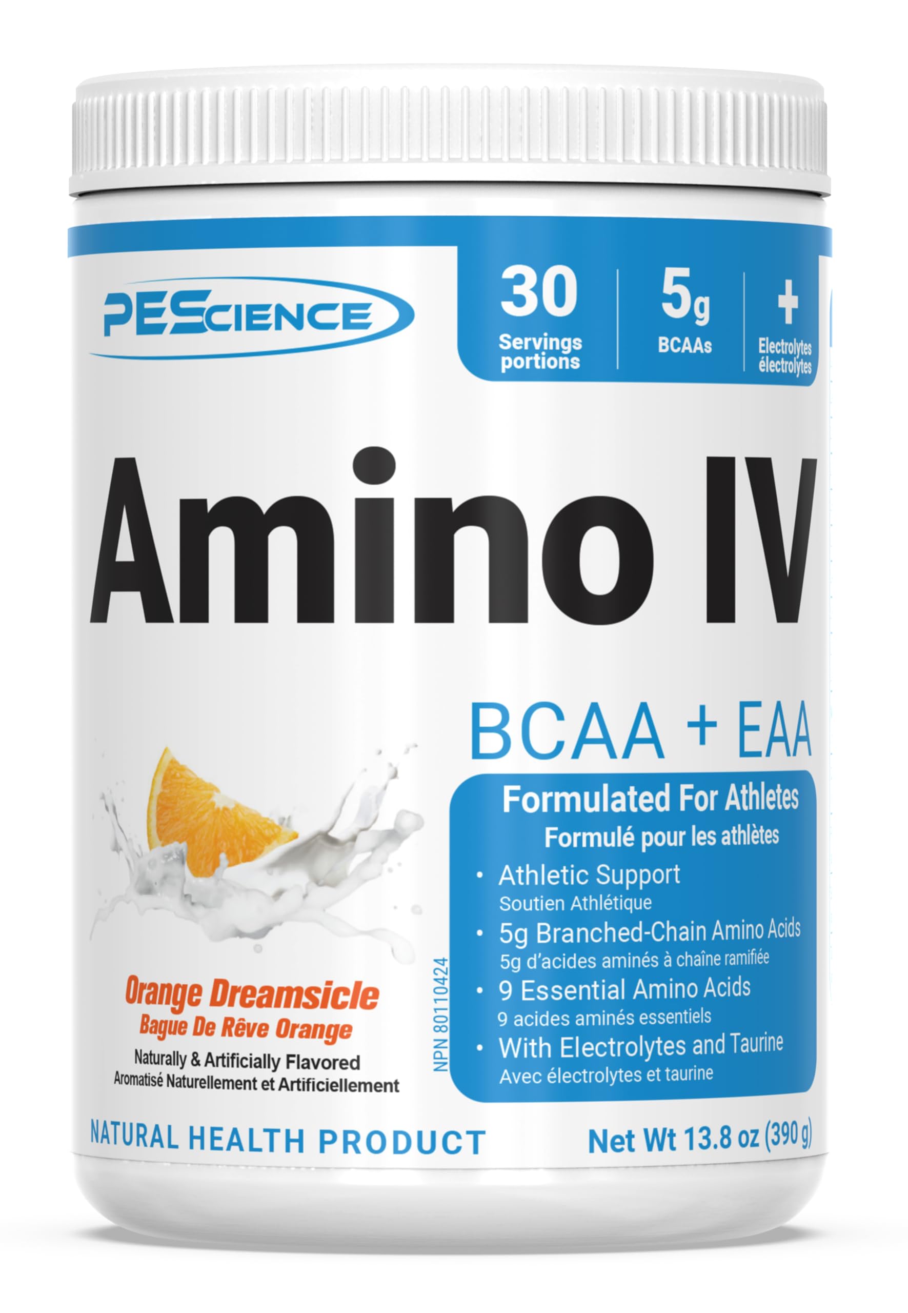 PEScience Amino IV BCAA & EAA Powder 13.4 oz Orange Dreamsicle