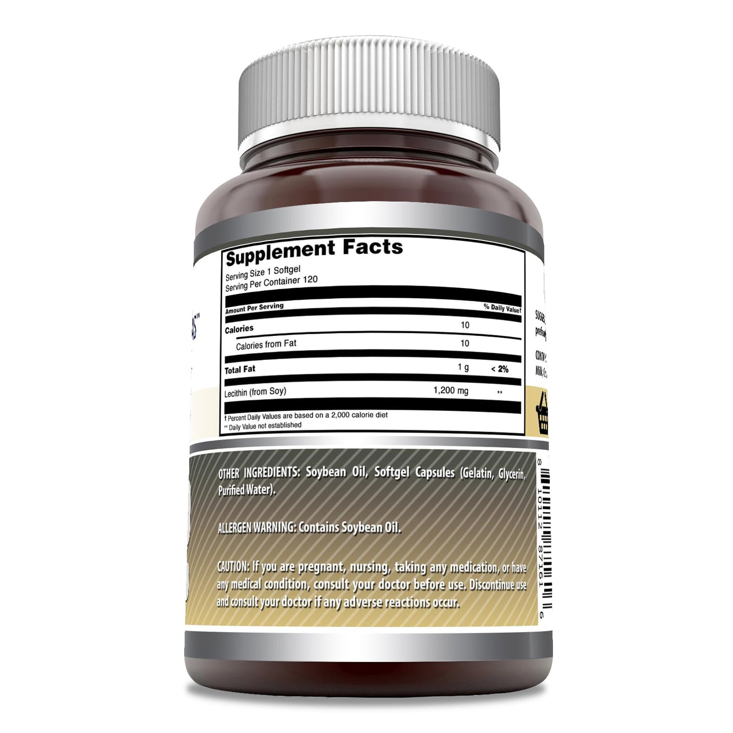 Amazing Nutrition Lecithin 1200 mg Softgels, 1 Count