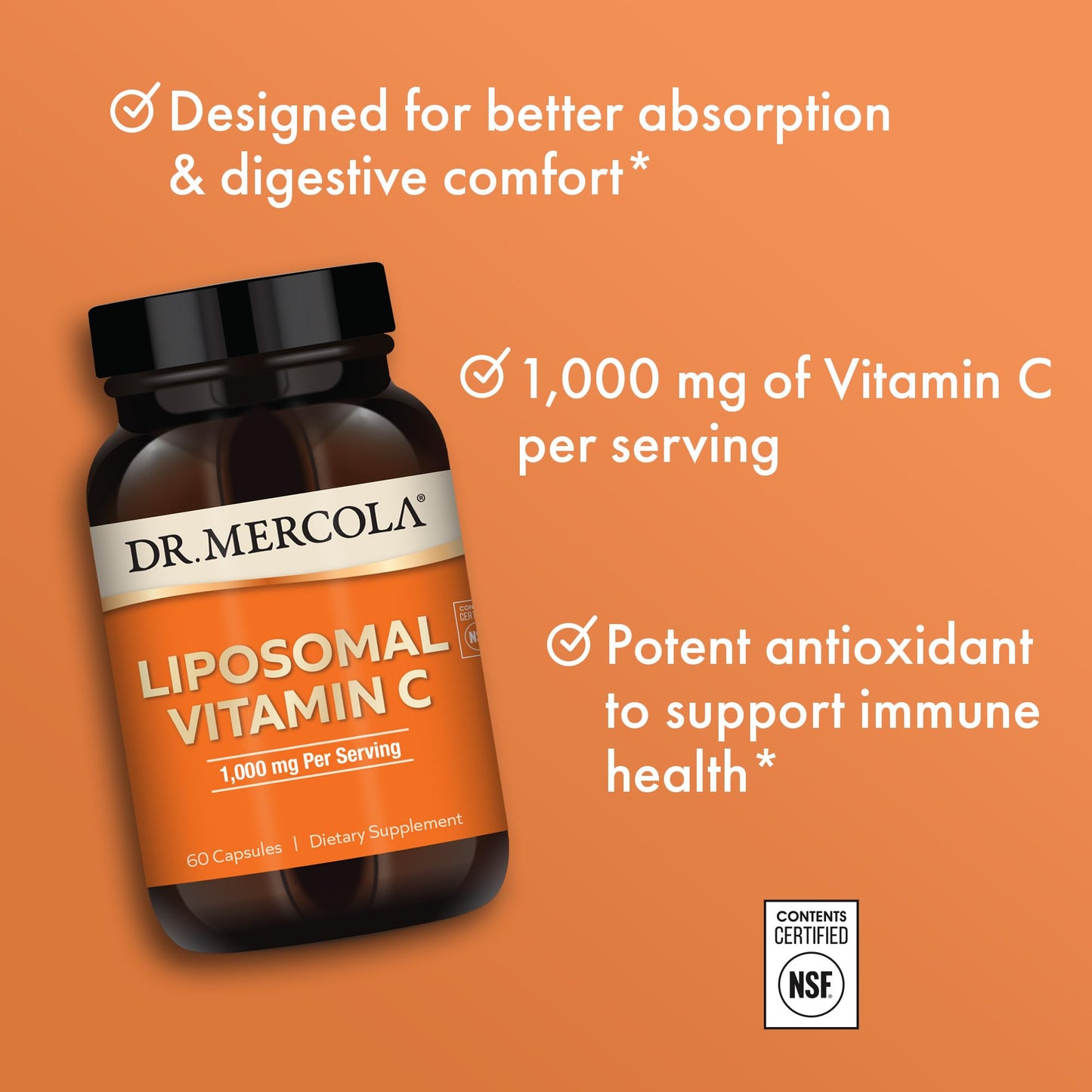 Dr. Mercola Liposomal Vitamin C Capsule 60 Count