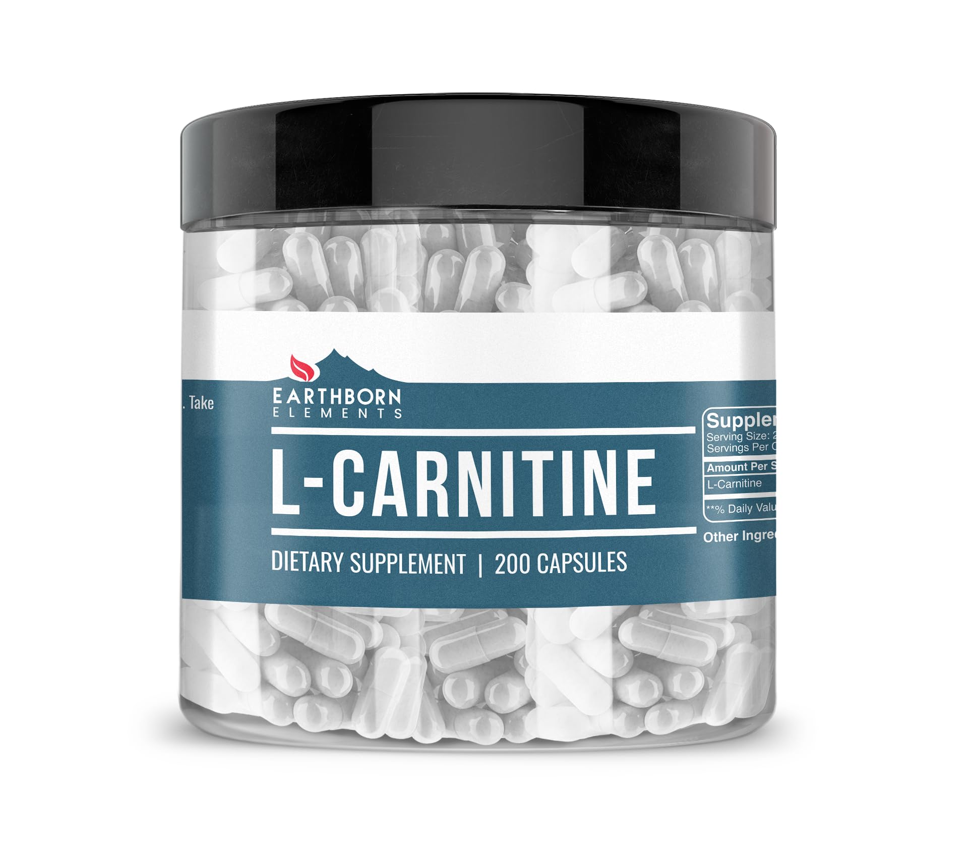 Earthborn Elements L-Carnitine Capsules, 200 Capsules