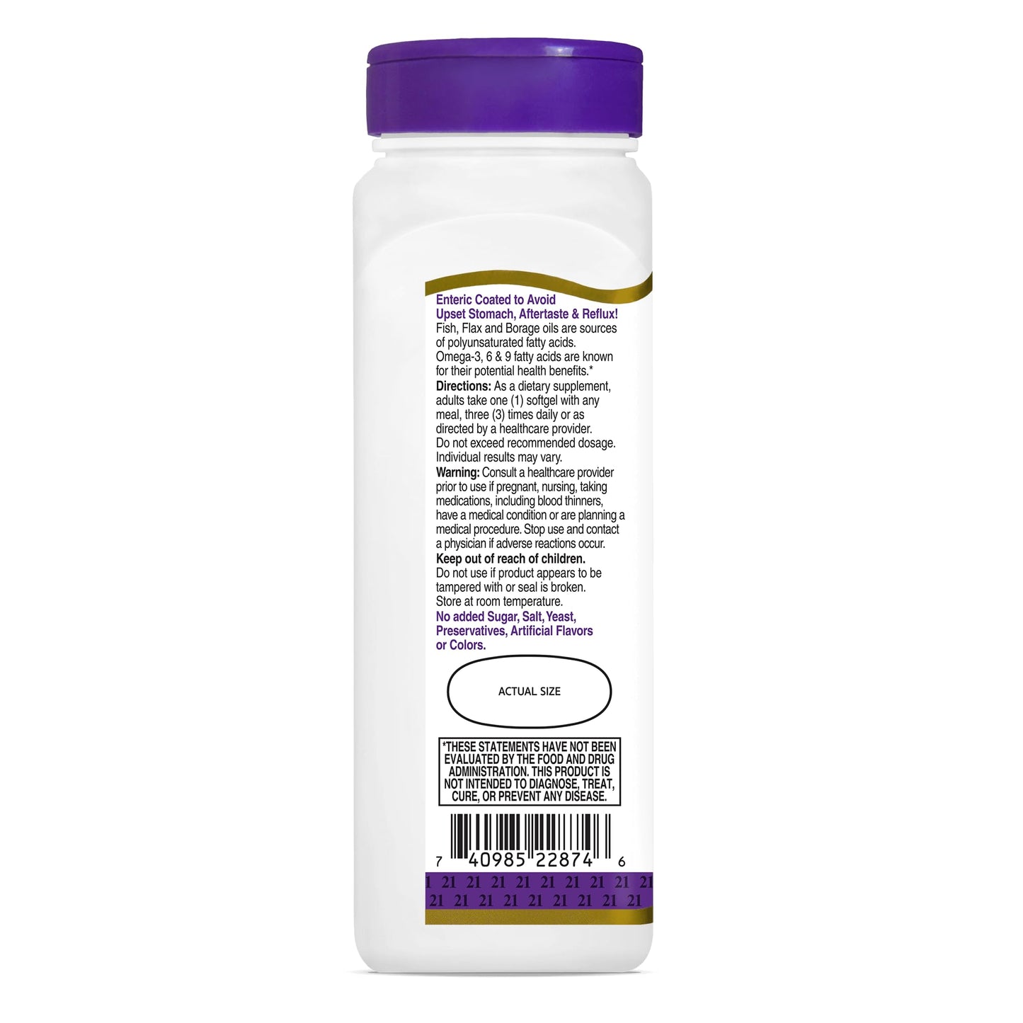21st Century Triple Omega Complex 3-6-9 270 Capsules