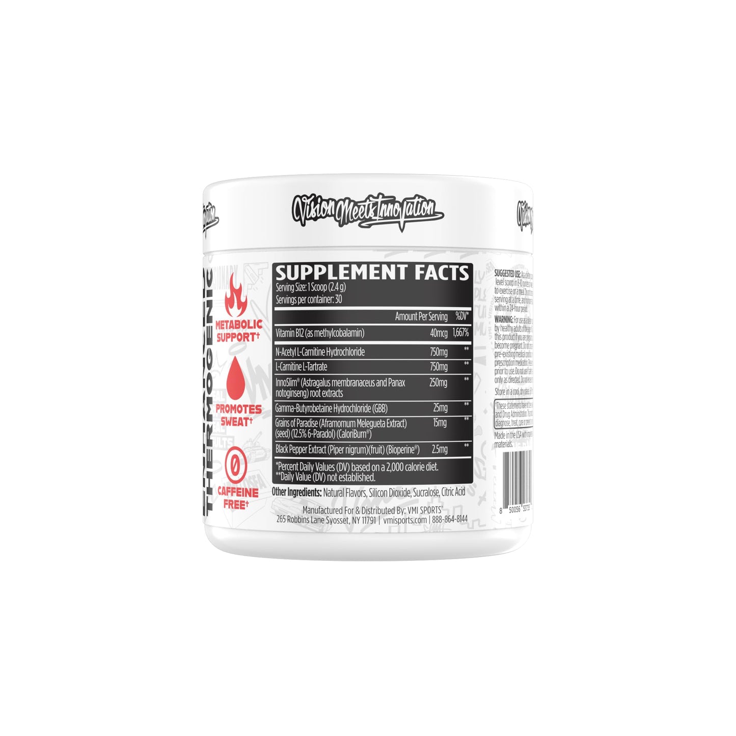 VMI Sports Heat L-Carnitine Powder Enhanced Thermogenic, 2.54 Ounces