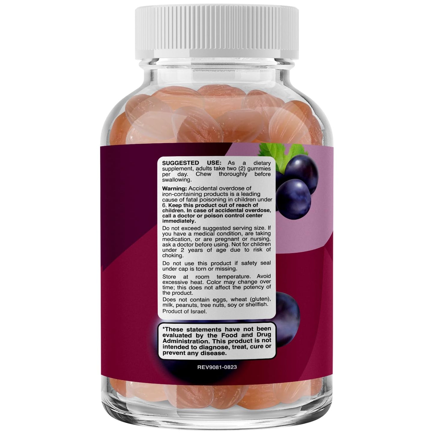 Phytoral Natural Multivitamin Iron Gummies for Adults Gummy, 60 Count