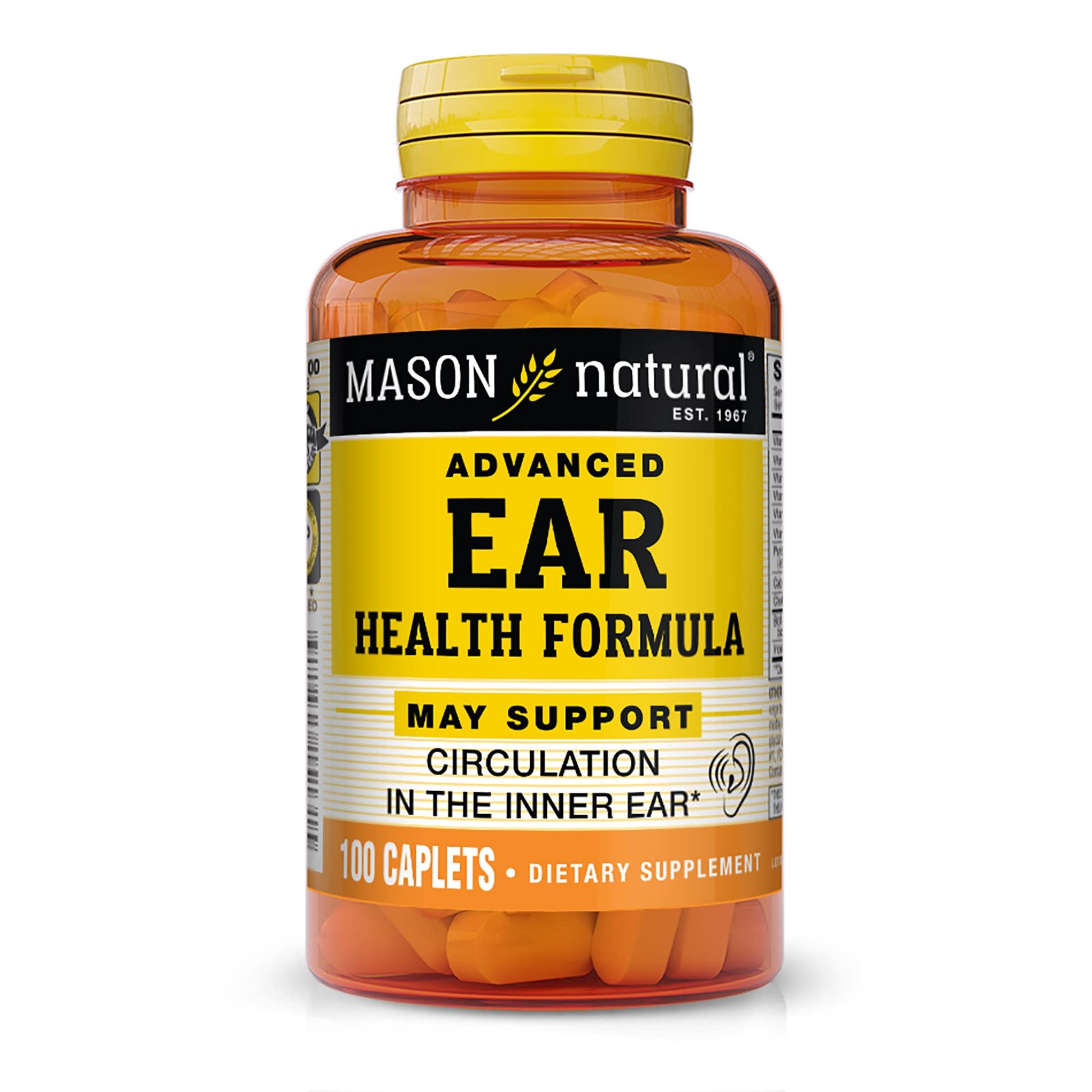 Mason Natural New Advance Ear Health Formula Caplets, 100