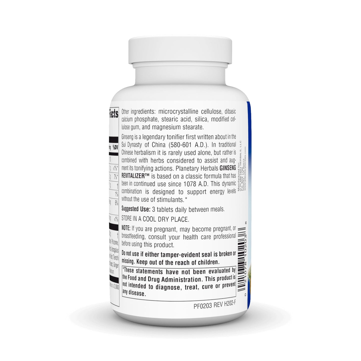 Planetary Herbals Ginseng Revitalizer 964 mg 180 Tablets