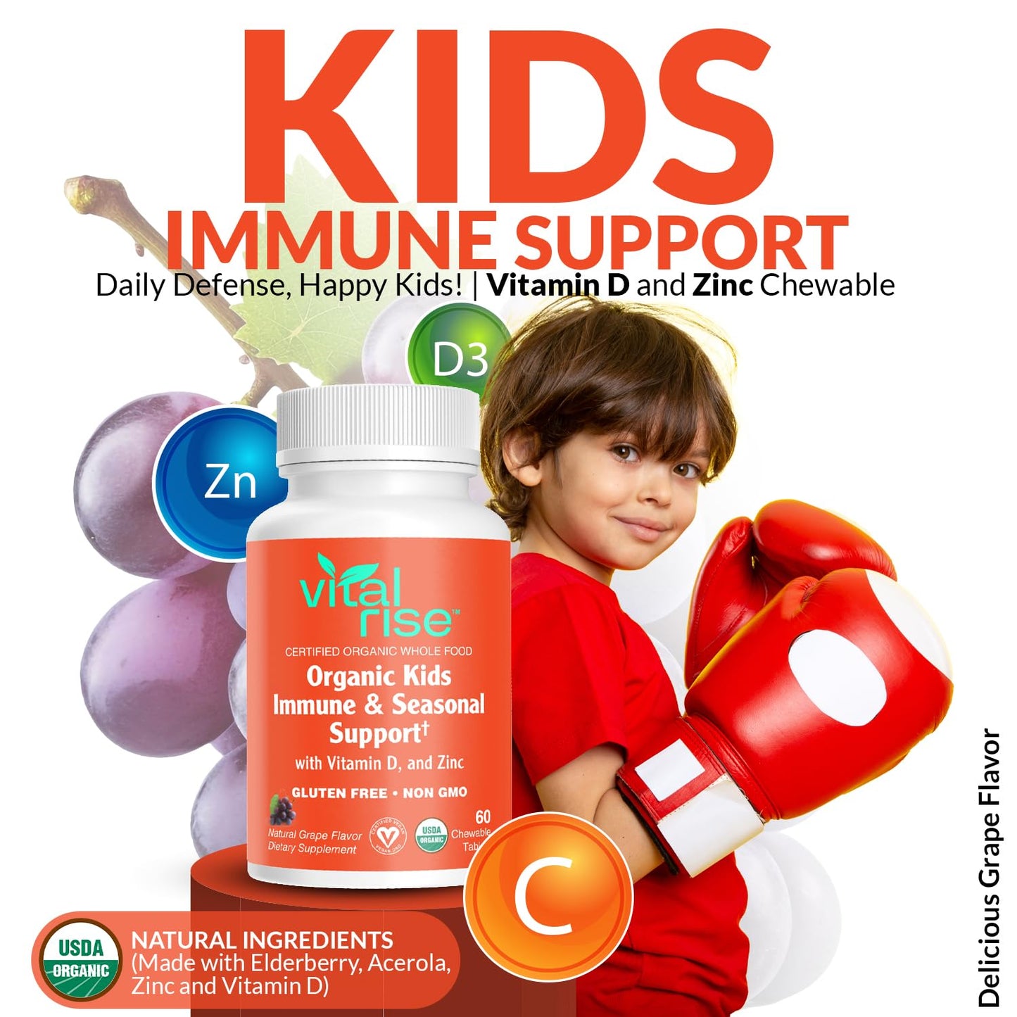 Vital Rise Kids Immune Support Chewables 60 Count