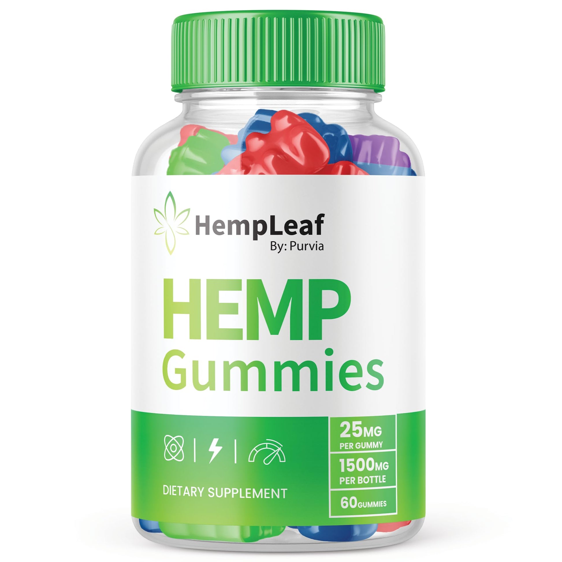 Purvia Hemp Leaf Gummies 60 Gummies