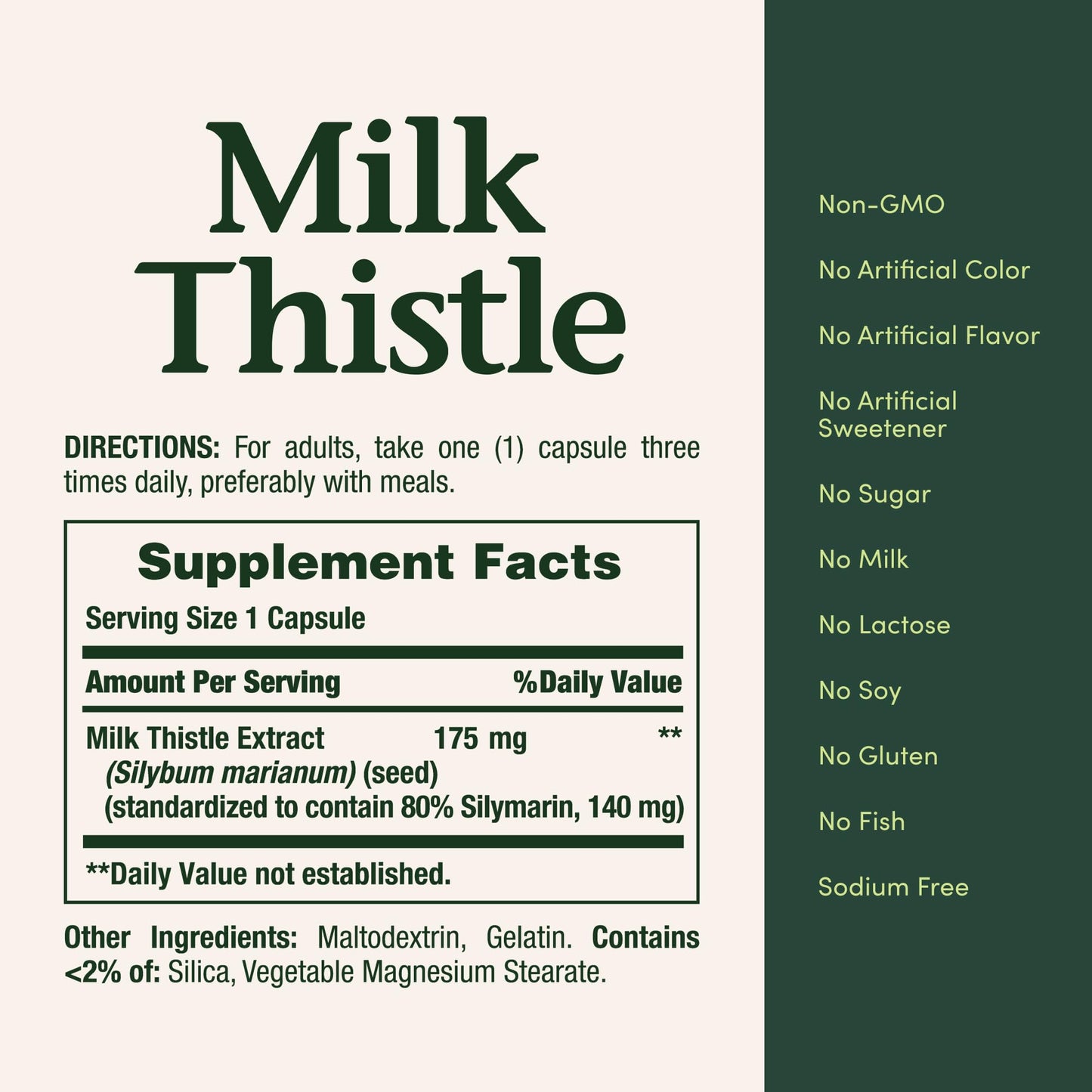 Nature's Bounty Milk Thistle 175mg 100 Capsules
