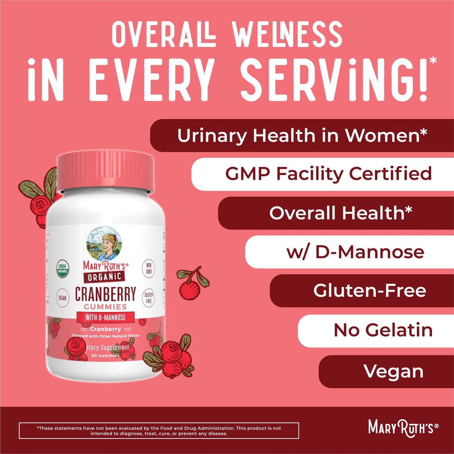 MaryRuth's Organics Cranberry Gummies & Zinc Drops