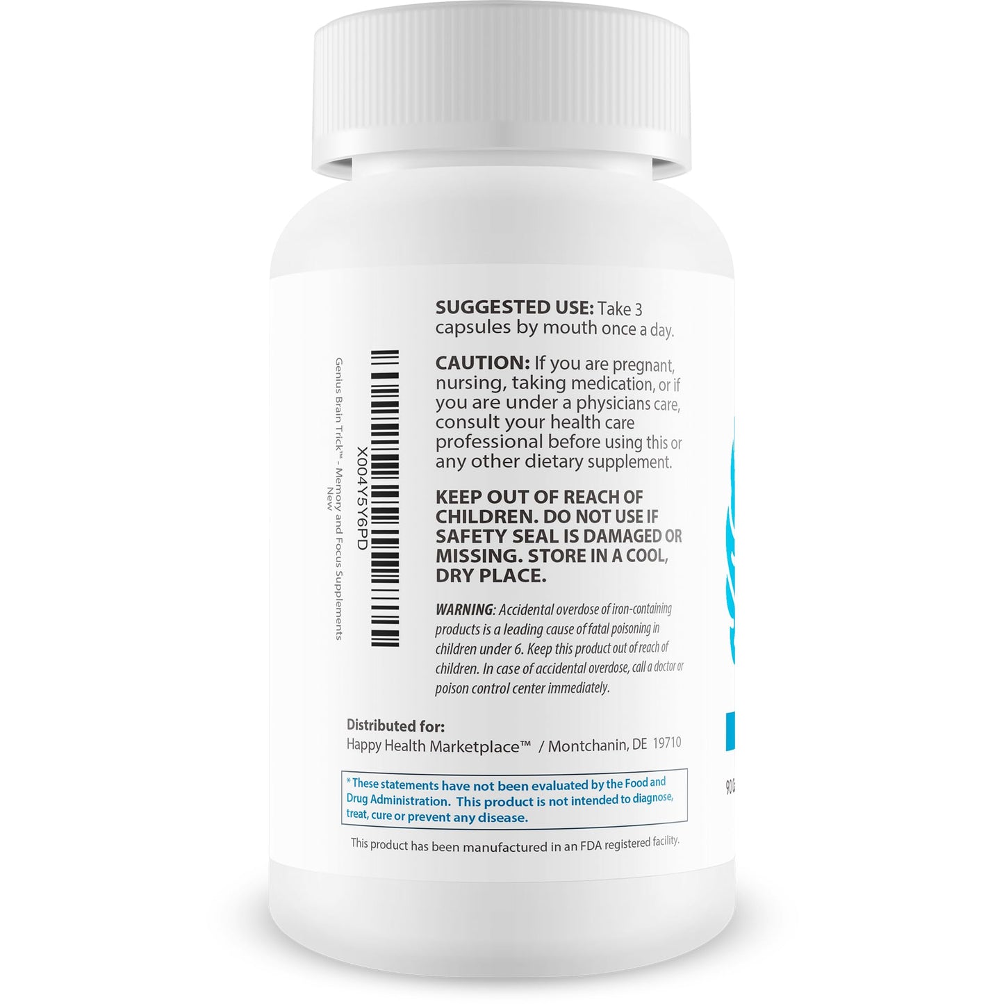Happy Health Marketplace Genius Brain Trick 90 Capsules
