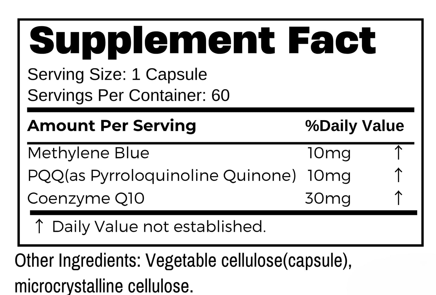 Planet Source Methylene Blue + PQQ & CoQ10 Capsule 1 Count