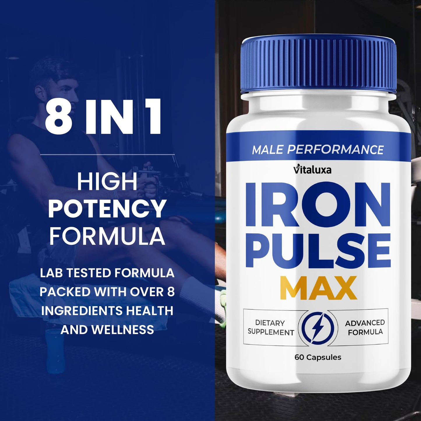 Vitaluxa Iron Pulse Max Capsules, 60 Count