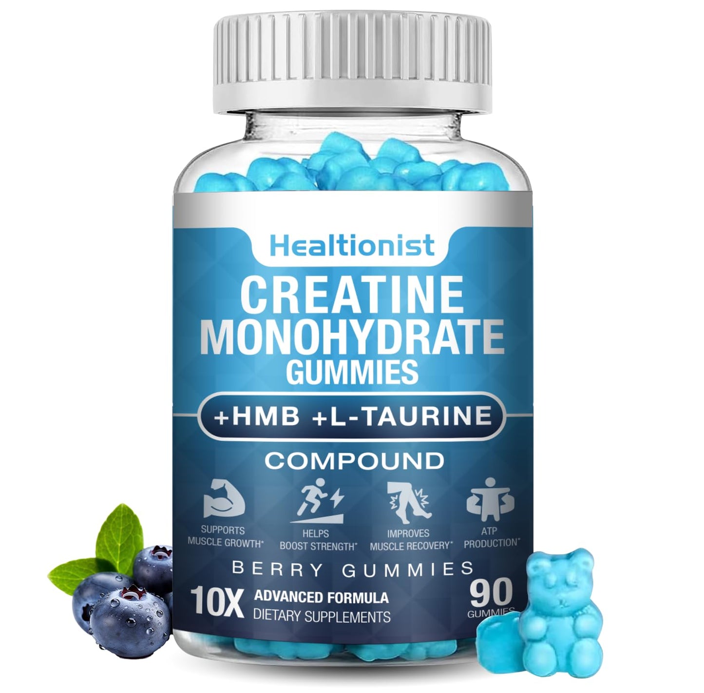 Healtionist Creatine HMB Monohydrate Gummies 90 Count