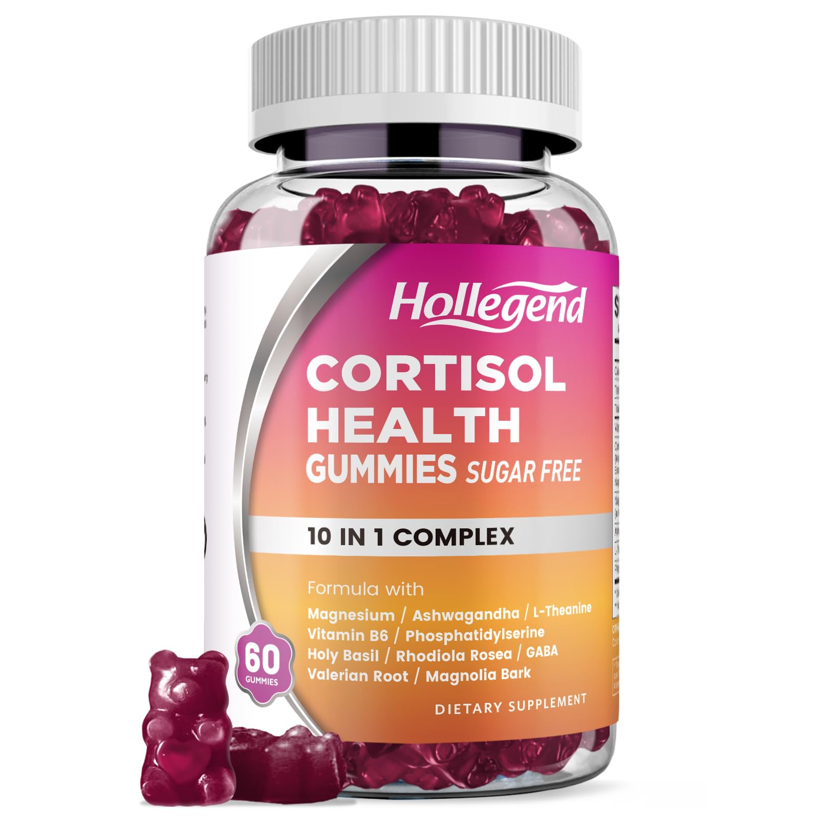 HOLLEGEND Cortisol Gummies 60 Count