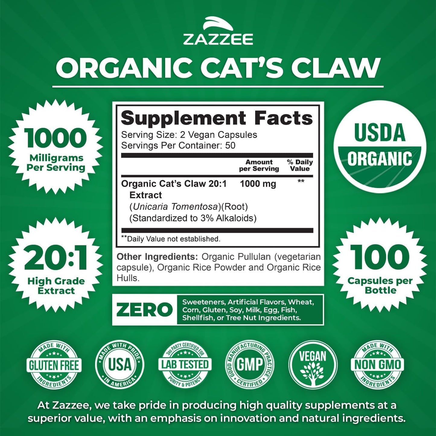 Zazzee Organic Seasonal Immune Support Bundle 220 Capsules